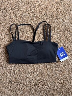 JoyLab Black Double-Strap Athletic Sports Bra Size Small